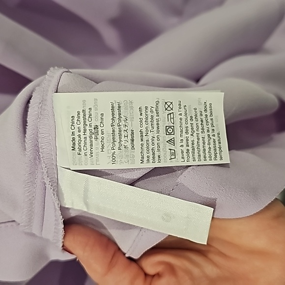 J. Crew Lilac Purple Drapey Faux Wrap Top 365 Crepe Fabric Size 8 - Picture 16 of 16